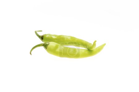 Photo for Green chili pepper isolated on a white background. - Royalty Free Image