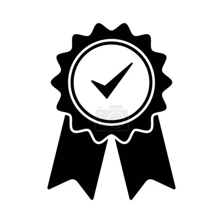Illustration for Premium Icon Vector, Rosette Award Vector, Verified Icon, Approval Vector Sign, Medal Of Winner Symbol, Check And Tick Mark, Best Practice, Guarantee, Certification Badge, Sports And Competition - Royalty Free Image