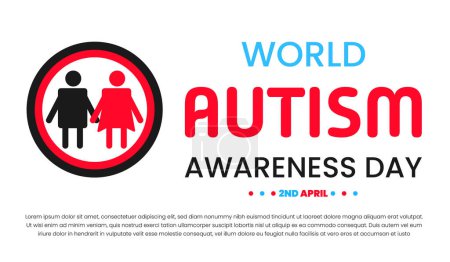 Journée mondiale de sensibilisation à l'autisme design templet