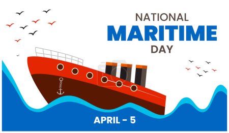 National maritime day, international sailing day banner
