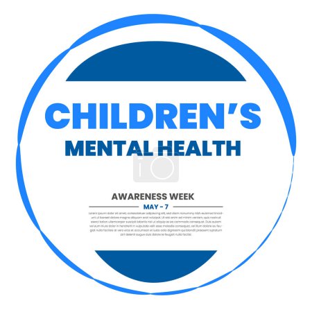 Semana de salud mental de los niños, semana de conciencia mental. salud mental y mental, salud mental. cuidado mental mental.