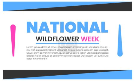 Illustration for National Wildflower Week vector illustration of beautiful flowers ornament for template for your holiday. - Royalty Free Image