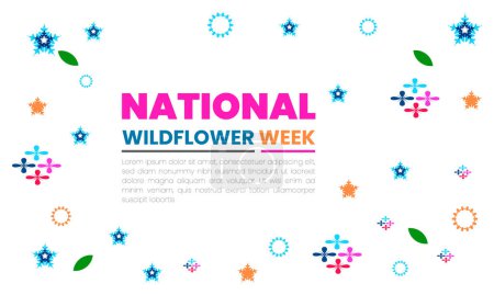 National Wildflower Week Vektor Illustration von schönen Blumen Ornament für Vorlage für Ihren Urlaub.