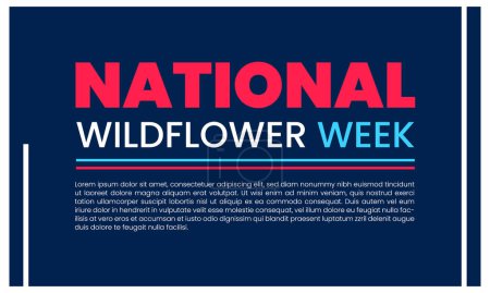 Illustration vectorielle de la Semaine nationale des fleurs sauvages de beaux ornements de fleurs pour modèle pour vos vacances.