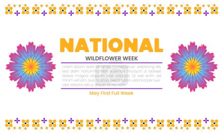National Wildflower Week Vektor Illustration von schönen Blumen Ornament für Vorlage für Ihren Urlaub.