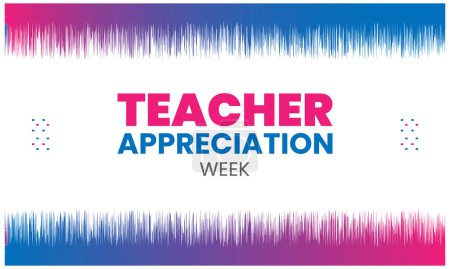 Semaine de reconnaissance des enseignants Étoiles brillantes honorant les enseignants Illustration vectorielle d'un fond pour la journée des enseignants heureux.