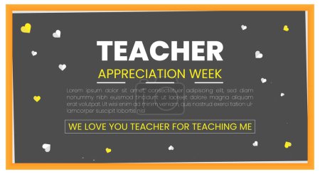 Semaine de reconnaissance des enseignants Étoiles brillantes honorant les enseignants Illustration vectorielle d'un fond pour la journée des enseignants heureux.