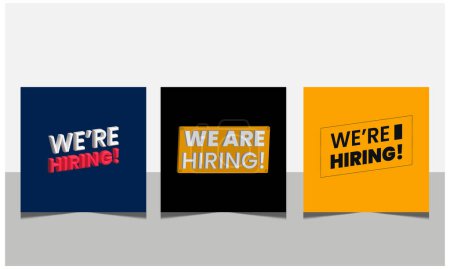 are we are you we are hiring. vector banner design. hiring concept.