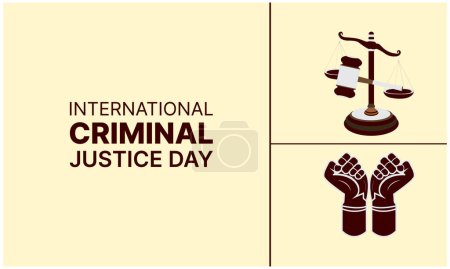 Día Internacional de la Justicia Penal Diseño templete