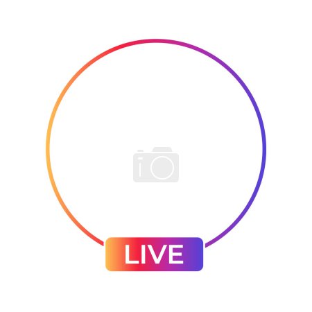 Instagram Profile Live Icon Interface. Transparent Placeholder. Put Your Photo Under Background. Social Media Vector Illustration