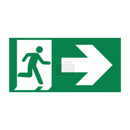 emergency exit sign illustration