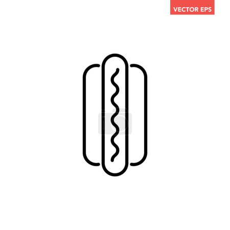 Téléchargez les illustrations : Icône hotdog symbole vectoriel illustration de conception. - en licence libre de droit