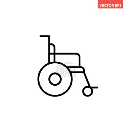 Téléchargez les illustrations : Modèle d'illustration de conception d'icône de fauteuil roulant - en licence libre de droit
