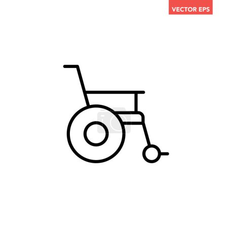 Illustration for Wheelchair icon design vector. - Royalty Free Image