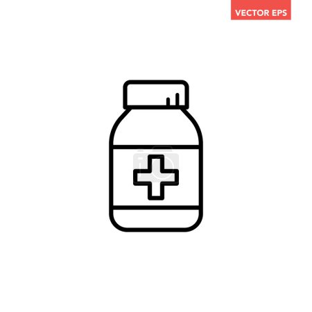 Photo for Medicine bottle icon, vector illustration - Royalty Free Image