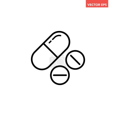 Illustration for Pills and capsules icon design vector - Royalty Free Image