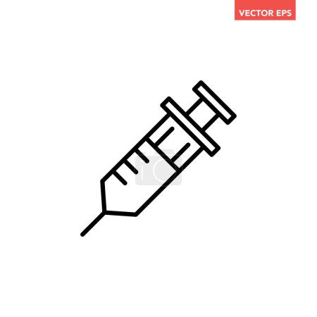 Téléchargez les illustrations : Illustration vectorielle de l'icône de la seringue - en licence libre de droit