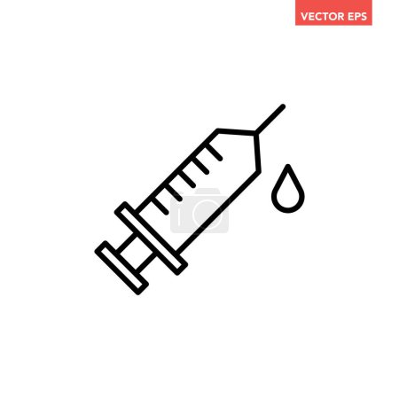 Téléchargez les illustrations : Illustration vectorielle de l'icône de la seringue - en licence libre de droit