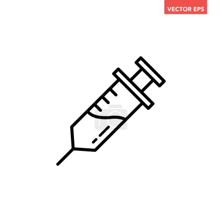 Illustration for Syringe web icon vector illustration - Royalty Free Image
