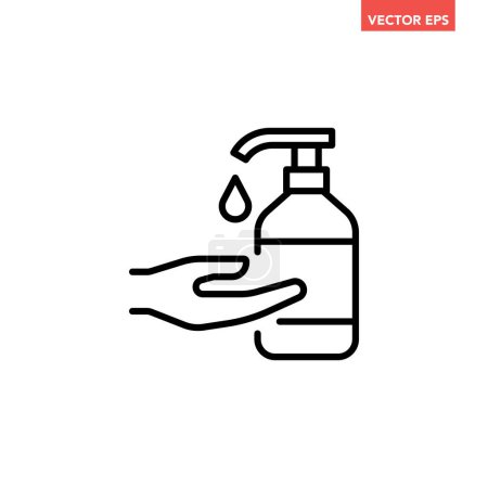 Téléchargez les illustrations : Icône vectorielle lavage des mains et savon. - en licence libre de droit