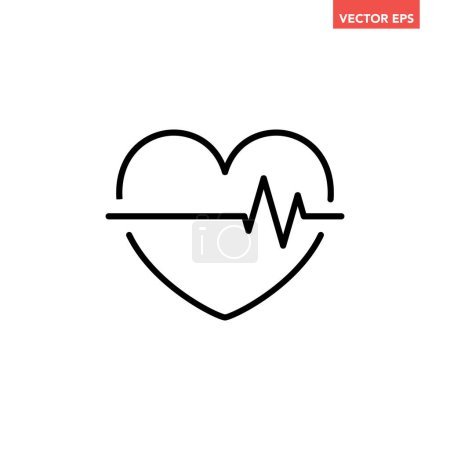 Téléchargez les illustrations : Conception d'icône de cardiogramme, illustration vectorielle - en licence libre de droit