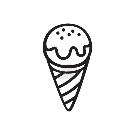 Téléchargez les illustrations : Icône ligne crème glacée - en licence libre de droit