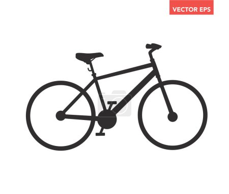 Ilustración de Icono de bicicleta sobre fondo blanco - Imagen libre de derechos