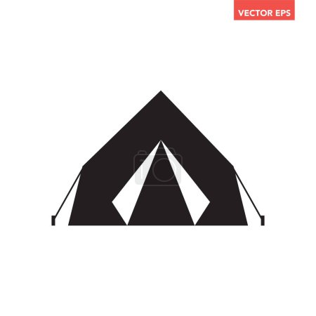 Illustration for Tent vector icon isolated on transparent background - Royalty Free Image