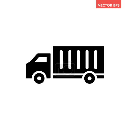 Téléchargez les illustrations : Icône vectorielle camion isolé sur fond transparent, concept de logo camion - en licence libre de droit