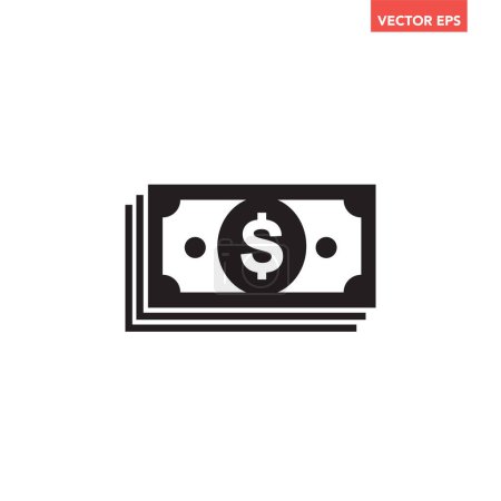 Téléchargez les illustrations : Dollar Money Vector Icône. - en licence libre de droit