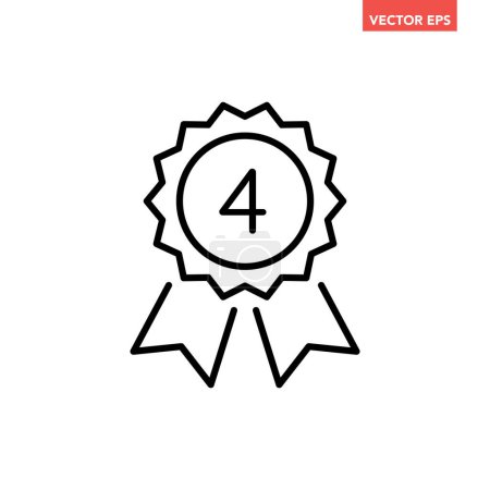 Illustration for Simple medal certificate ui icon, vector illustration - Royalty Free Image