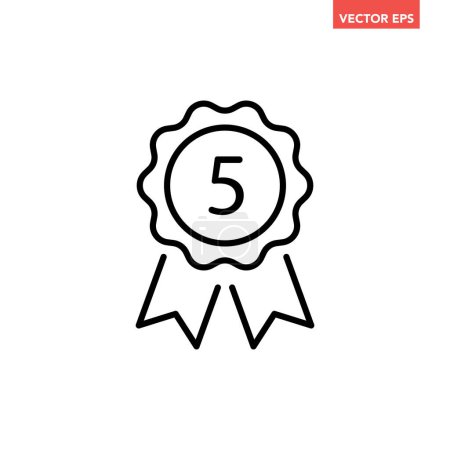 Illustration for Simple medal certificate ui icon, vector illustration - Royalty Free Image