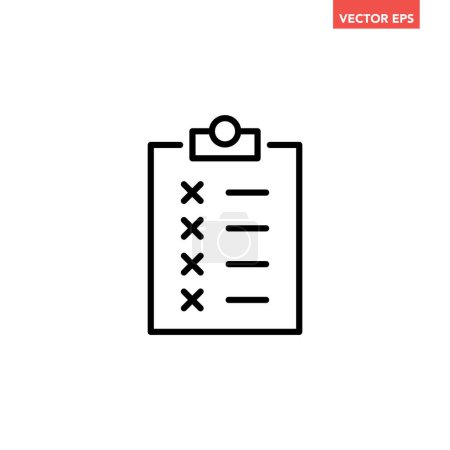 Illustration for Checklist document simple icon, vector illustration - Royalty Free Image