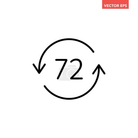 Illustration for Hour icon with arrows, vector illustration simple design - Royalty Free Image