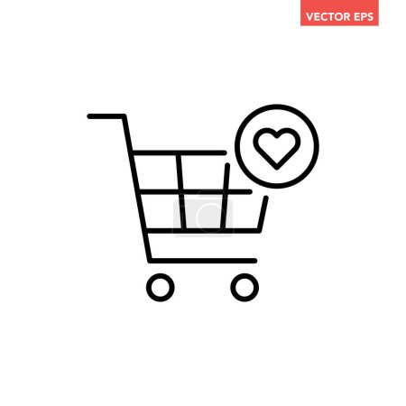 Ilustración de Icono de la cesta de la compra, vector ilustración diseño simple - Imagen libre de derechos
