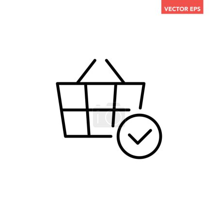 Ilustración de Cesta icono de vector plano, vector ilustración diseño simple - Imagen libre de derechos