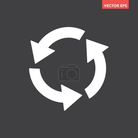 Téléchargez les illustrations : Icône de symbole de recyclage, illustration vectorielle - en licence libre de droit