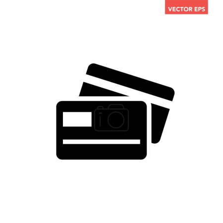 Illustration for Credit cards vector icon - Royalty Free Image