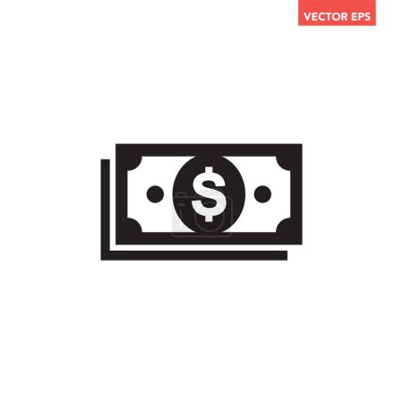 Illustration for Dollar banknotes sign icon vector illustration - Royalty Free Image