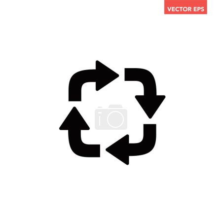 Illustration for Recycle symbol vector logo - Royalty Free Image