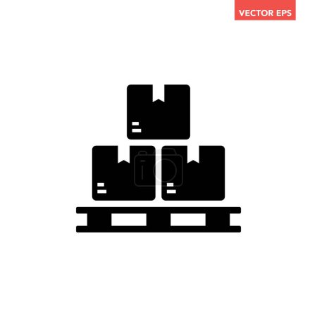 Ilustración de Icono de cajas, ilustración vectorial diseño simple - Imagen libre de derechos