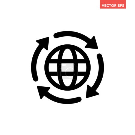 Illustration for Globe icon, vector illustration simple design - Royalty Free Image