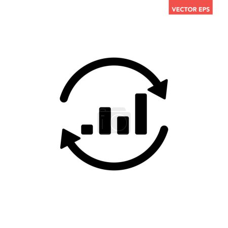 Illustration for Vector illustration of graph icon - Royalty Free Image