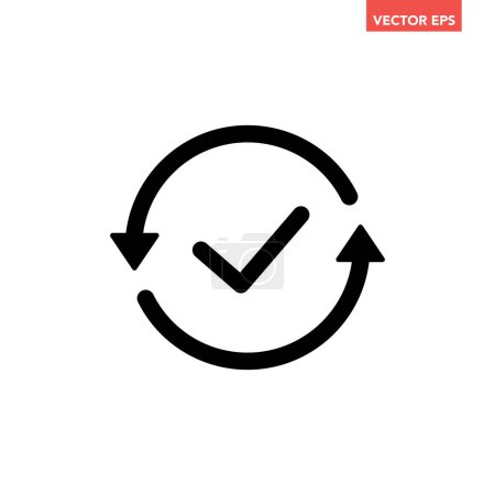 Ilustración de Marca de verificación icono vector ilustración - Imagen libre de derechos