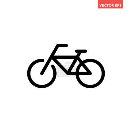 Illustration for Bicycle icon. vector illustration isolated on white - Royalty Free Image