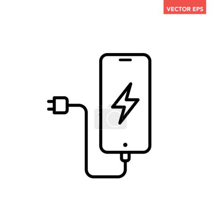 Téléchargez les illustrations : Illustration vectorielle conception du chargeur de téléphone icône - en licence libre de droit