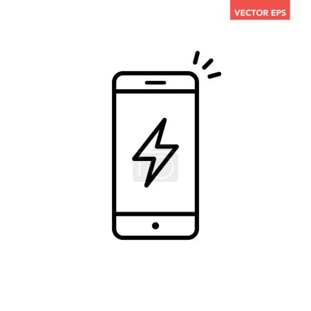 Téléchargez les illustrations : Conception vectorielle icône smartphone charge batterie - en licence libre de droit