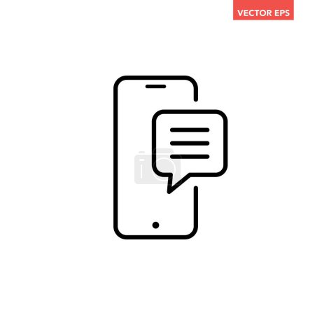 Ilustración de Smartphone con diseño de icono de chat. plantilla vector ilustración - Imagen libre de derechos