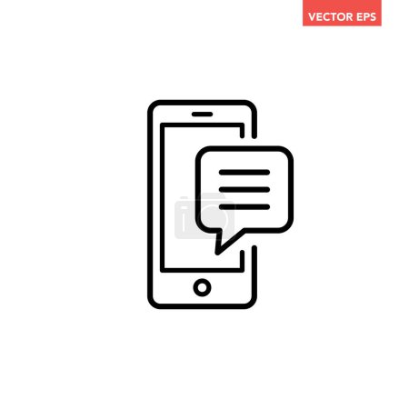 Illustration for Smartphone with chat icon design. template vector illustration - Royalty Free Image