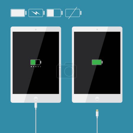 Illustration for Vector illustration of battery charging device - Royalty Free Image